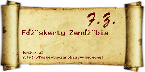 Fáskerty Zenóbia névjegykártya
